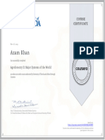 Certifcate Agroforestry II Major Systems of The World