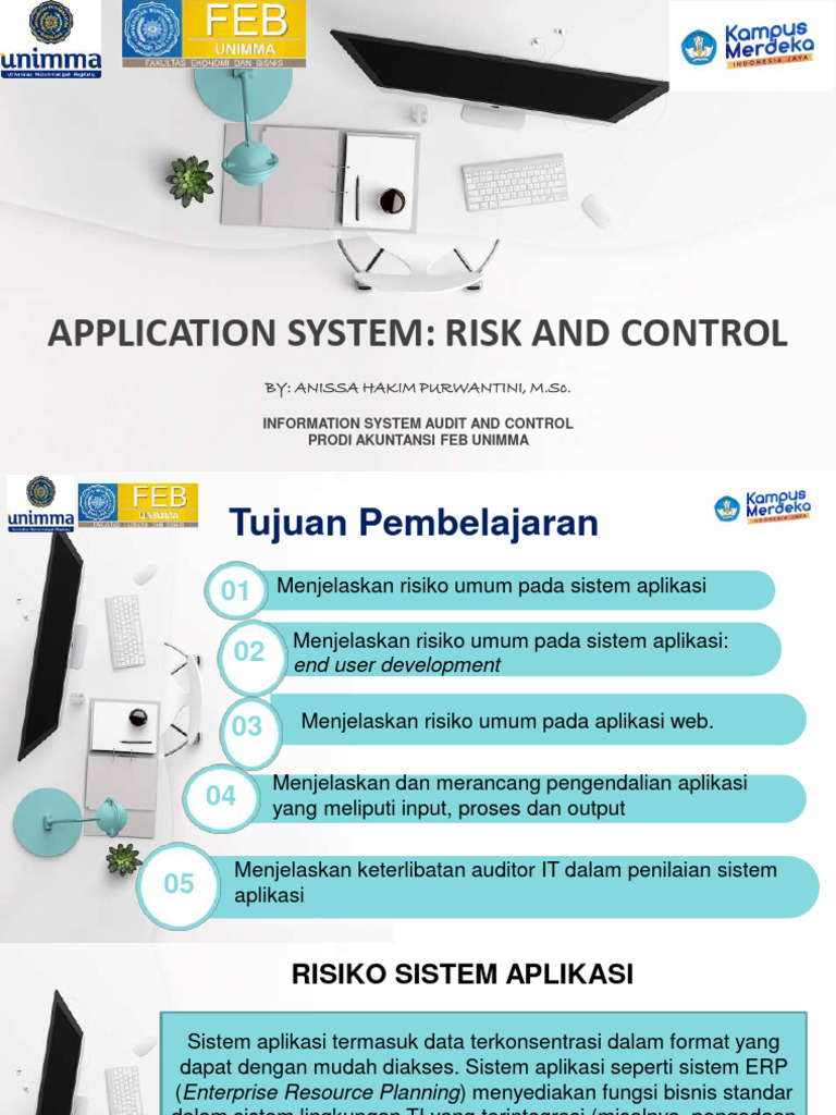 Risiko dan Kontrol dalam Sistem Aplikasi | PDF | Komputer | Teknologi ...