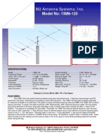 M2 Antenna Systems, Inc. Model No: 15M6-125: Specifications
