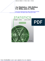 Test Bank For Statistics 10th Edition Robert S Witte John S Witte