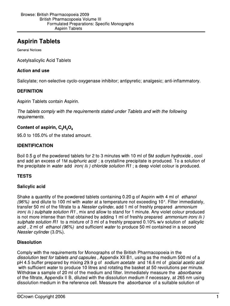 1.ASpirin Tablets PDF