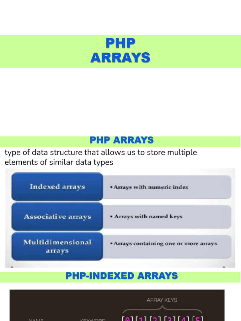 3.PHP Arrays | PDF | Php | Information Technology