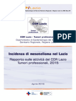 Rapporto Attivita Registro Mesoteliomi Lazio 2015