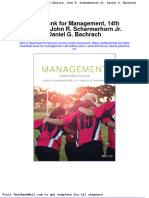Test Bank For Management 14th Edition John R Schermerhorn JR Daniel G Bachrach