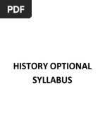 History Optional Syllabus