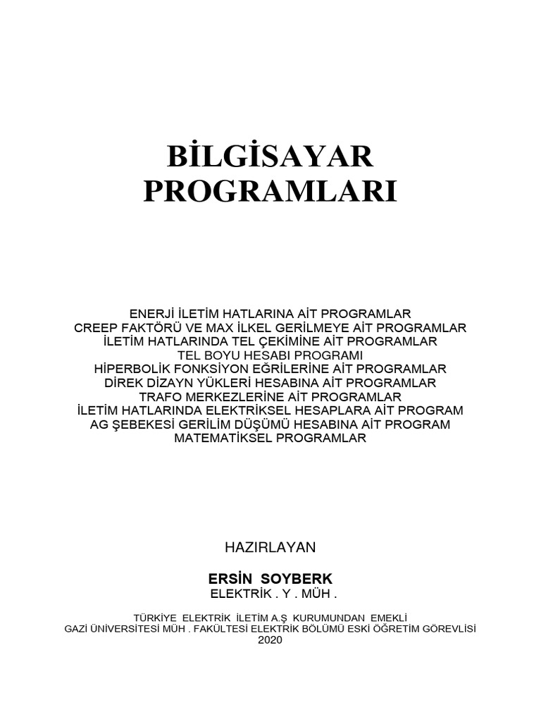 1-) Bilgisayar - Programlari | PDF