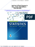 Test Bank For A First Course in Statistics 11 e 11th Edition 0321891929