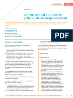 Requalification CDD en Cdi La Cour de Cassation Rappelle Les Delais de Prescription