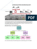 Manufacturing and Non-Manufacturing Cost