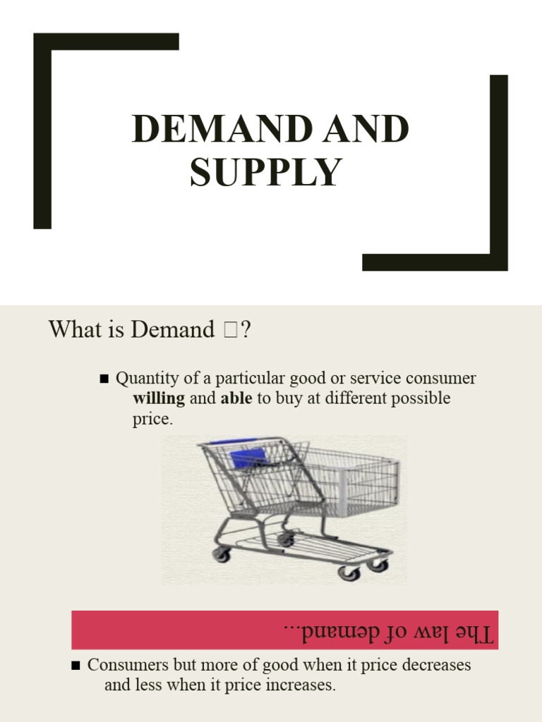 Demand and Supply PDF