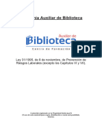 Tema 5 - Ley 31 - 1995, de 8 de Noviembre, de Prevención de Riesgos Laborales (Excepto Los Capítulos VI y VII)