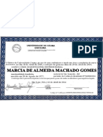 Diploma Marcia de Almeida Machado Gomes 2
