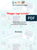 Pengantar Jurnalistik Untuk Blogger