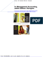 Test Bank For Management Accounting 6th Canadian Edition Horngren
