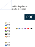 Formación de Palabras Asociadas A Colores