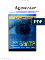 Test Bank For Forensic and Legal Psychology Canadian Edition