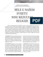 Podjele U Našem Svijetu Nisu Rezultat Religije: Sagledavanja