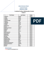 International Caribou Mathematics Contest Grade II: Lahore Grammar School Landmark Project Nasheman-e-Iqbal