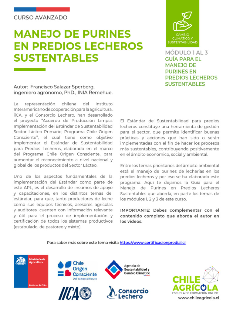 Manejo Sostenible de Purines Lecheros | PDF | Suelo | Agua
