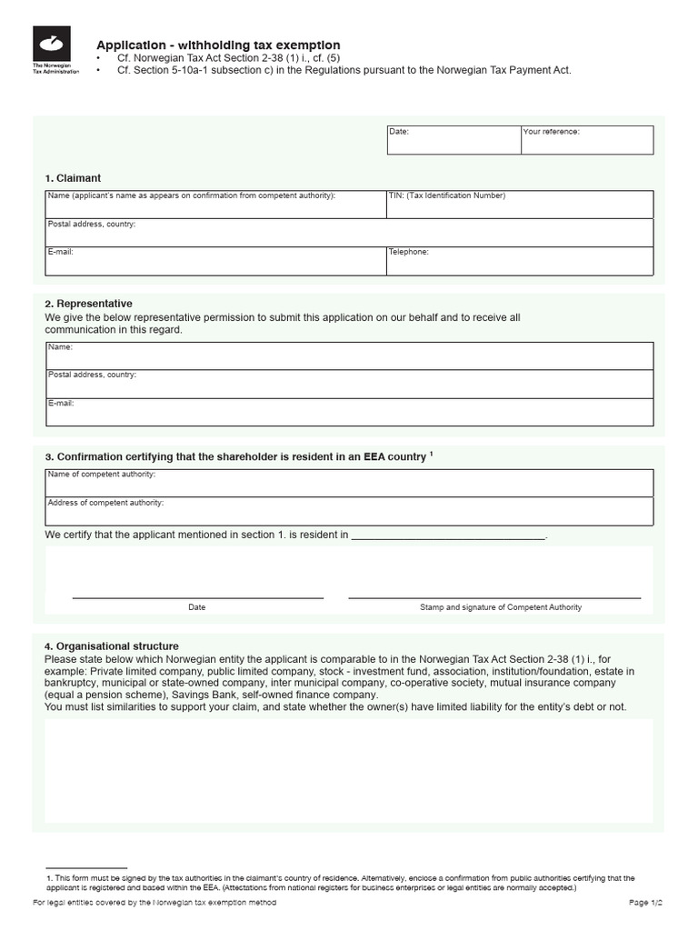 Application Withholding Tax Exemption | PDF | Taxes | Insurance