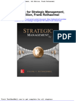 Test Bank For Strategic Management 4th Edition Frank Rothaermel