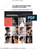 Test Bank For Abnormal Psychology 17th Edition by Hooley