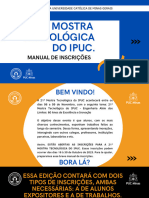 Manual de Inscrições - Mostra Tecnológica