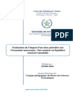 Evaluation de L Impact D Un Choc Petroli