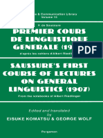 (Language and Communication Library) G. Wolf - Premier cours de linguistique generale (1907)_ d'après les cahiers d'Albert Riedlinger Saussure's first course of lectures on general linguistics (190