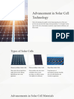 Advancement in Solar Cell Technology