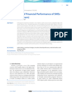 The Factors of Financial Performance of Smes (Case of Vietnam)