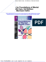 Test Bank For Foundations of Mental Health Care 3rd Edition Morrison Valfre