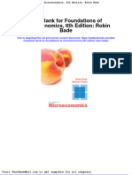 Test Bank For Foundations of Microeconomics 6th Edition Robin Bade