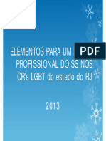 Elementos para Um Projeto Prof Do SS Nos CRs LGBT - 2013