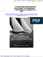 Test Bank For Strategic Management Theory and Cases An Integrated Approach 13th Edition Charles W L Hill