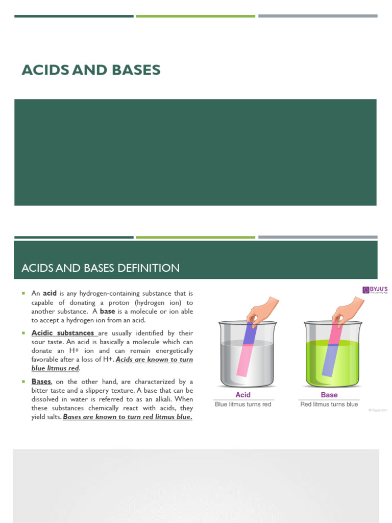 Acids and Bases | PDF | Acid | Ph