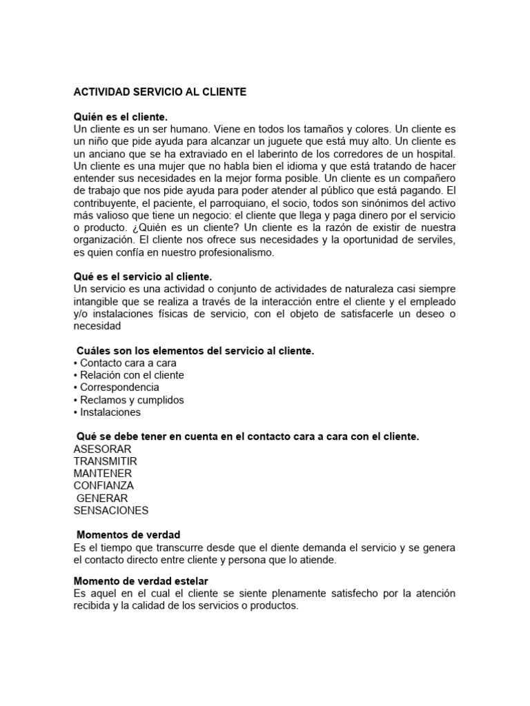 Capacitación en Servicio al Cliente | PDF | Calidad (comercial) | Business