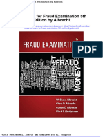Test Bank For Fraud Examination 5th Edition by Albrecht