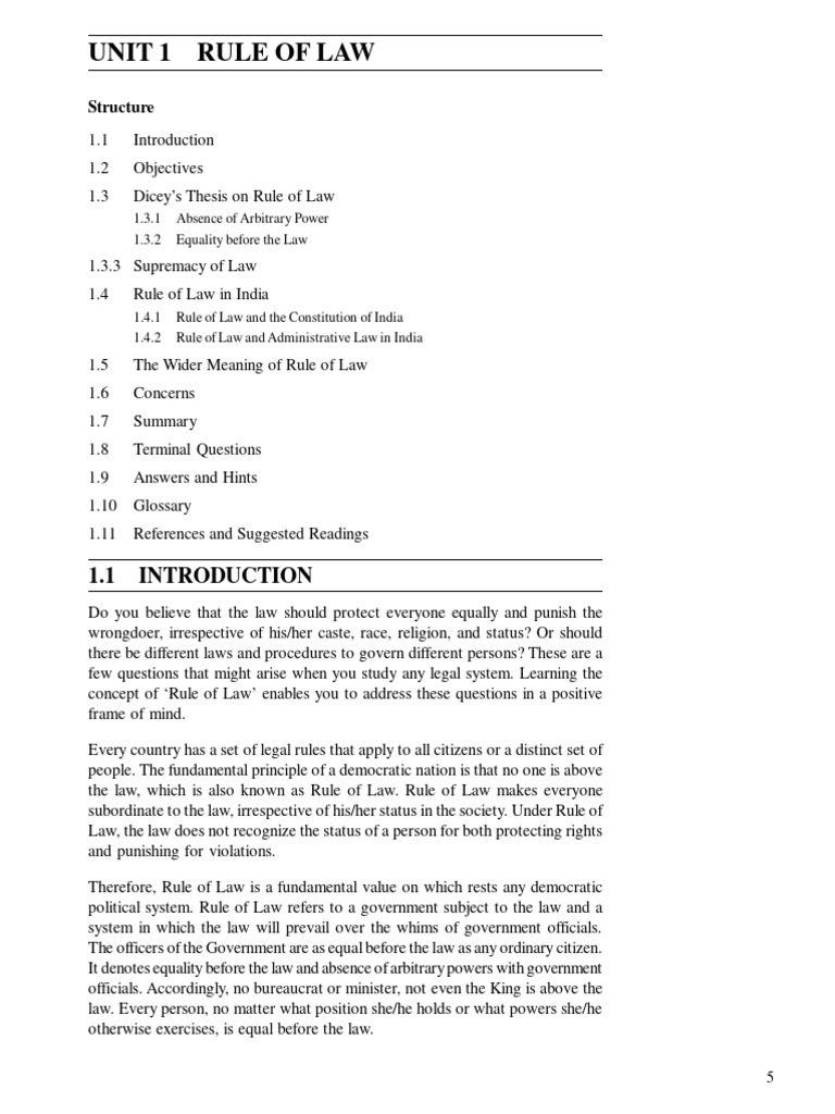 Rule of Law | PDF | Rule Of Law | Constitution