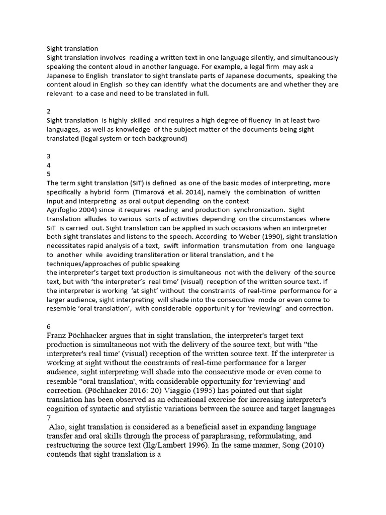 Sight Translation Presentation | PDF | Language Interpretation ...