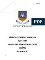 Frederick Tangai Samanga (R204500X) SDLS401 Assignment 1