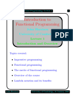 Introduction To Functional Programming: John Harrison University of Cambridge