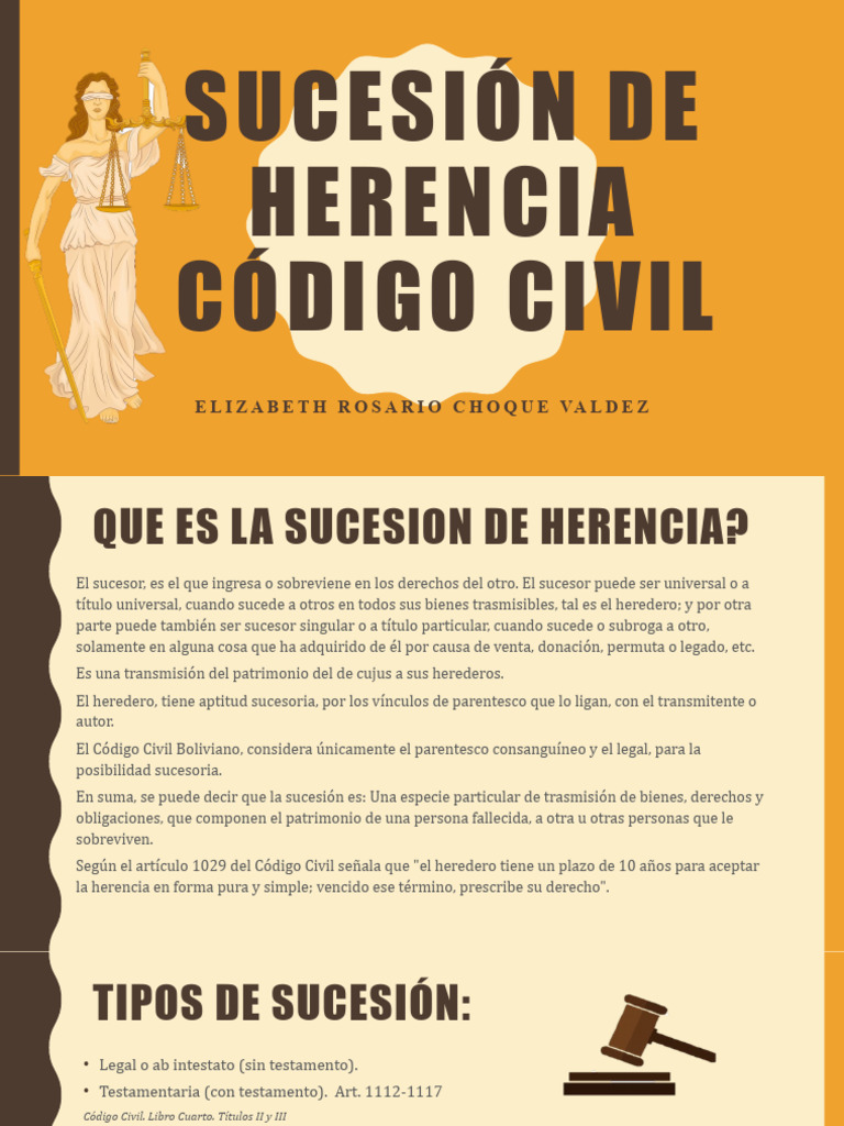 Sucesi n de herencia c digo civil pdf herencia voluntad y testamento