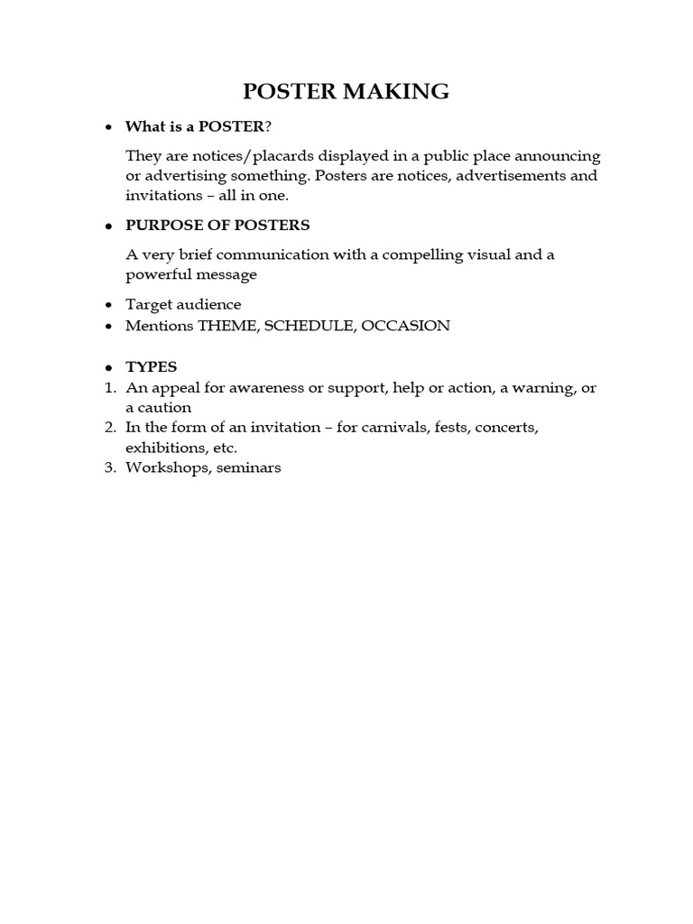Essential Guide to Poster Making | PDF | Career & Growth