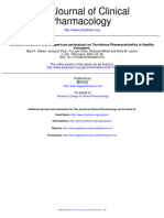 Effects of St. John's Wort (Hypericum Perforatum) On Tacrolimus Pharmacokinetics