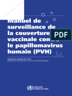 Manuel de Surveillance de La Couverture Vaccinale Contre Le Papillomavirus Humain (PVH)