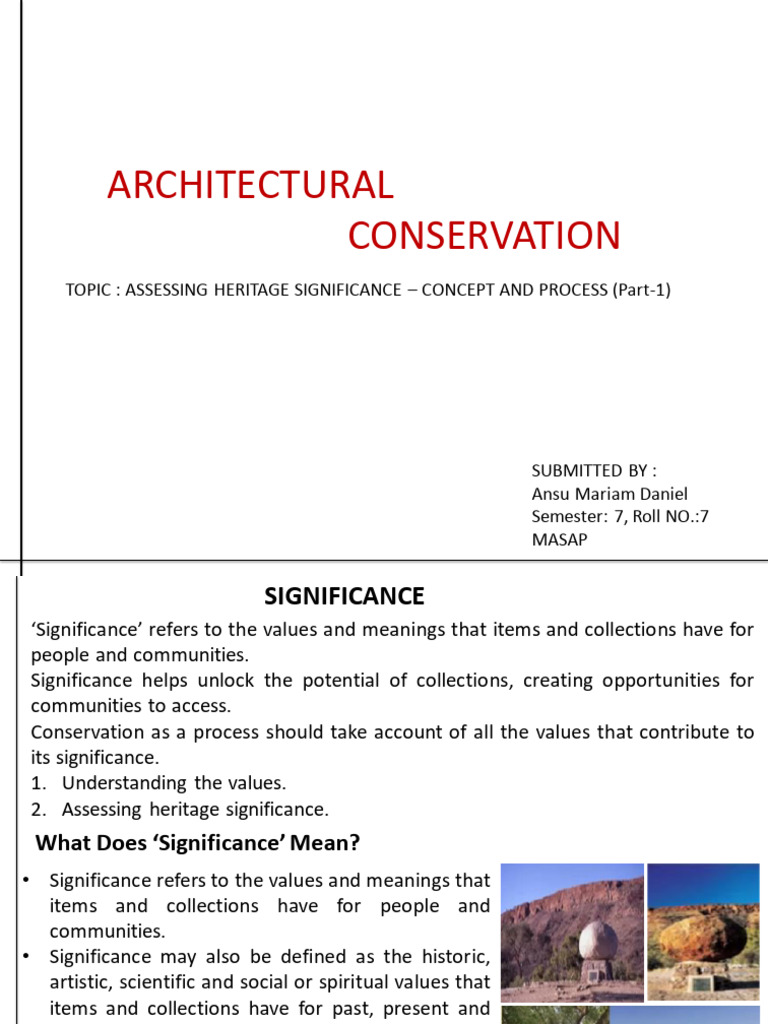 Heritage Significance Assessment Process | PDF