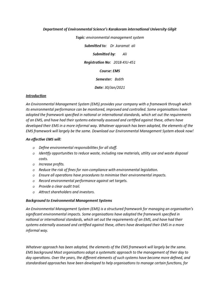 Ems 1 Pdf Standardization Economies