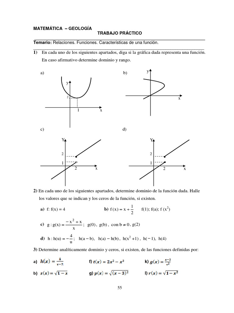 Tp Funciones Descargar Gratis Pdf Función Matemáticas Matemáticas