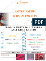 Wastra Kaltim Sebagai Fashion